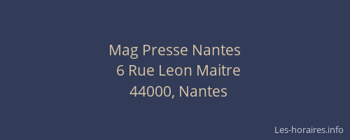 Mag Presse Nantes