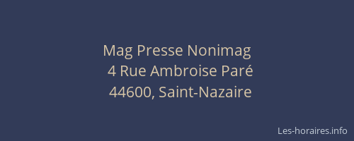 Mag Presse Nonimag