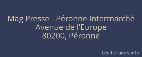 Mag Presse - Péronne Intermarché