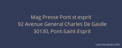 Mag Presse Pont st esprit