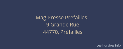Mag Presse Prefailles