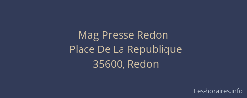 Mag Presse Redon