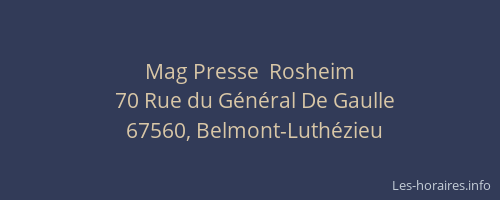 Mag Presse  Rosheim