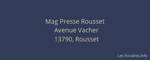 Mag Presse Rousset