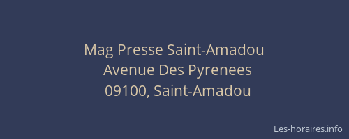 Mag Presse Saint-Amadou