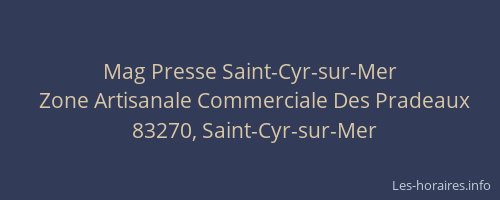 Mag Presse Saint-Cyr-sur-Mer