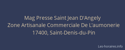 Mag Presse Saint Jean D'Angely