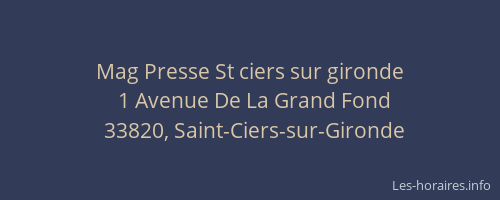 Mag Presse St ciers sur gironde