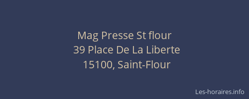 Mag Presse St flour