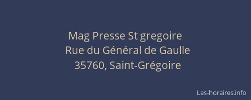 Mag Presse St gregoire