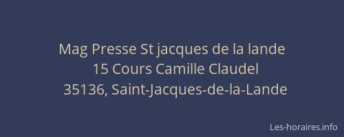 Mag Presse St jacques de la lande
