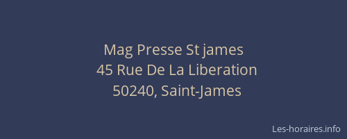 Mag Presse St james