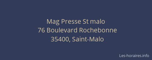Mag Presse St malo