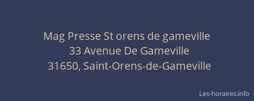 Mag Presse St orens de gameville