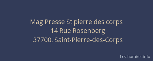 Mag Presse St pierre des corps