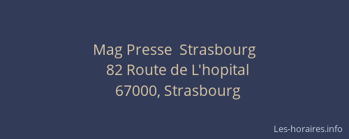 Mag Presse  Strasbourg