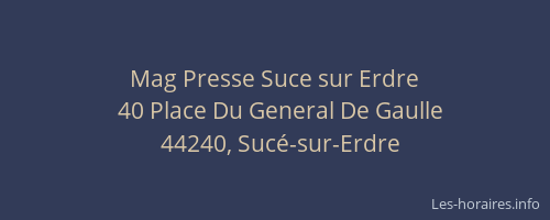 Mag Presse Suce sur Erdre