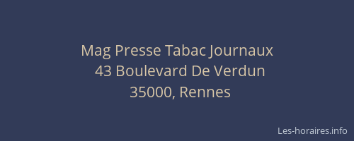 Mag Presse Tabac Journaux