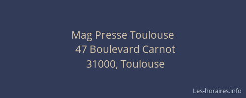 Mag Presse Toulouse