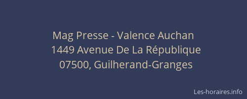 Mag Presse - Valence Auchan