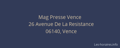 Mag Presse Vence