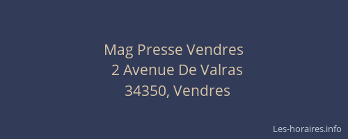 Mag Presse Vendres