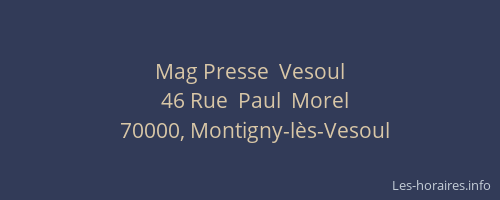 Mag Presse  Vesoul