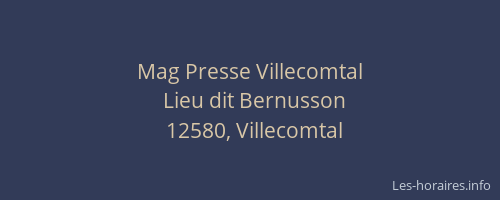Mag Presse Villecomtal