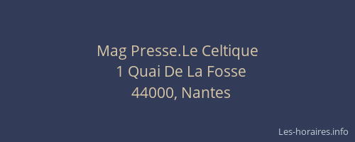 Mag Presse.Le Celtique