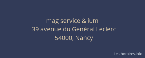 mag service & ium