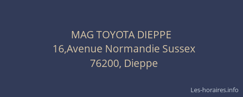 MAG TOYOTA DIEPPE