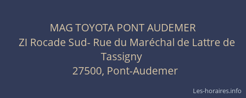 MAG TOYOTA PONT AUDEMER