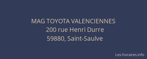MAG TOYOTA VALENCIENNES
