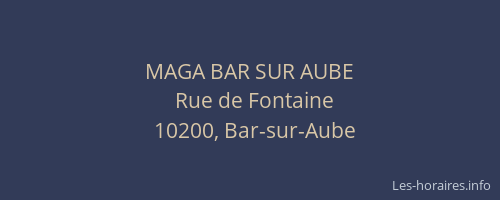 MAGA BAR SUR AUBE