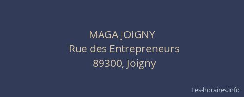 MAGA JOIGNY