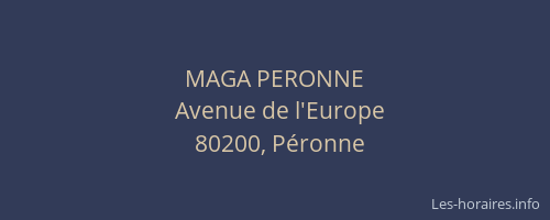 MAGA PERONNE