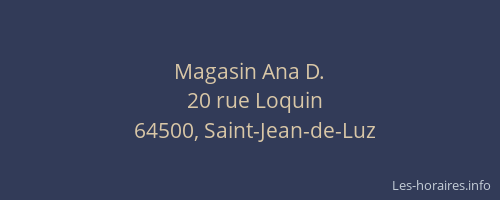 Magasin Ana D.