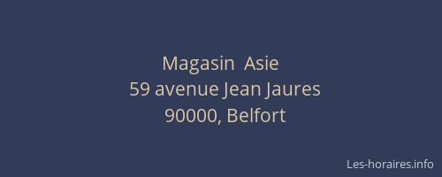 Magasin  Asie