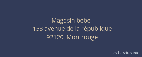 Magasin bébé