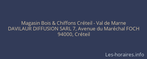 Magasin Bois & Chiffons Créteil - Val de Marne