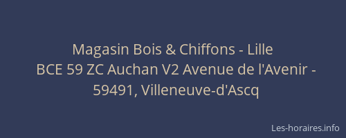Magasin Bois & Chiffons - Lille