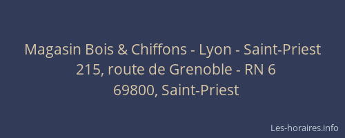 Magasin Bois & Chiffons - Lyon - Saint-Priest