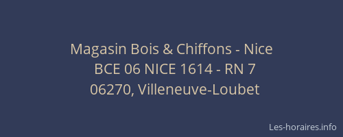Magasin Bois & Chiffons - Nice