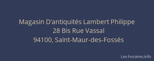 Magasin D'antiquités Lambert Philippe