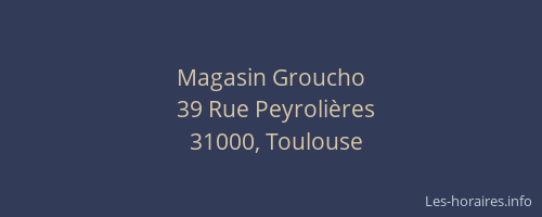 Magasin Groucho