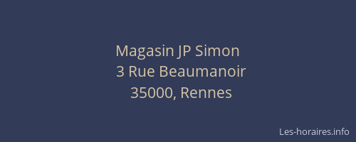 Magasin JP Simon