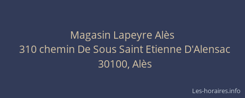 Magasin Lapeyre Al&egrave;s