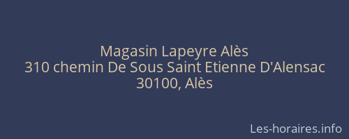 Magasin Lapeyre Alès