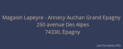Magasin Lapeyre - Annecy Auchan Grand Epagny