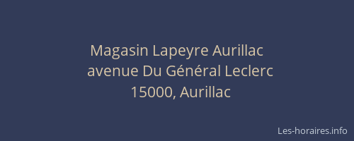 Magasin Lapeyre Aurillac